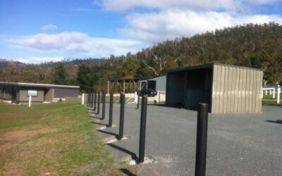 New horse yards for a small stable facility on a property just outside Hobart, TAS