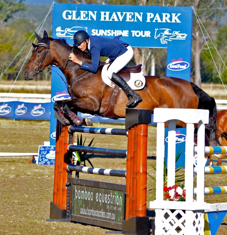 Glen Haven Show jumping Grand Prix jump rails Clem Smith WoodShield